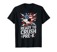 USA Ready Crush PRE-K Kick Off Soccer America Teacher Little Value Graphic T-Shirt