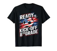 USA Ready KICK Off 8th Grade Soccer Teacher Happy My America Value Graphic T-Shirt