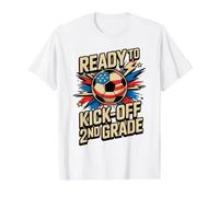 USA Ready to KICK Off 2ND Grade Soccer First Day America Value Graphic T-Shirt, Men, White, S