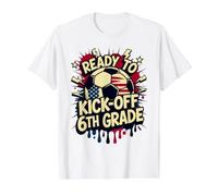 USA Ready to KICK Off 6TH Grade Soccer First Day America Value Graphic T-Shirt, Men, White, S