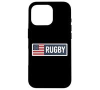 USA Rugby American Flag Case for iPhone 16 Pro