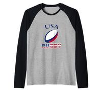 USA Rugby The Eagles US Pride Raglan Baseball Tee