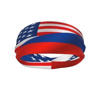 USA Russian Flag Elevate Your Performance with Fashionable Sweatbands - Ideal for Any Activity!