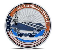 USA Sailor Military Coins Tribute USS Theodore Roosevelt Challenge Coin (Silvery)