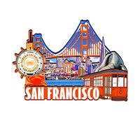 USA San Francisco Wooden Magnet 3D Novelty Fridge Magnets Travel Collectible Souvenirs Decorations Handmade Crafts-2
