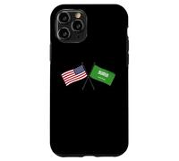 USA Saudi Arabia Crossed Flags American Saudi Arabian Jersey Case for iPhone 11 Pro