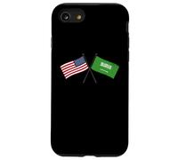 USA Saudi Arabia Crossed Flags American Saudi Arabian Jersey Case for iPhone SE (2020) / 7/8