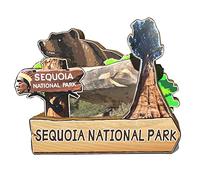 USA Sequoia National Park Magnet Fridge Magnet Wooden 3D Landmarks Travel Collectible Souvenirs Decoration Handmade California