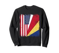 USA Seychelles Half Flag American Seychellois Pride Sweatshirt