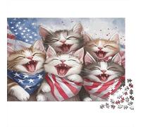 USA Shorthair Jigsaw Puzzles for Adults 1000 Piece Jigsaw Puzzles for Adults Kids Learning Educational Toys Family Games Christmas Birthday GiftsPremium & Durable for Stress Relief 1000pcs (75x50cm)