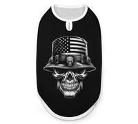 USA-Soldiers-Skull Dog Shirts Patterned Pet Clothes Tank Top Sleeveless T-Shirt for Cats Puppy L
