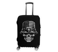 USA-Soldiers-Skull Travel Luggage Cover Washable Anti-Scratch Baggage Suitcase Protector M