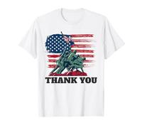 USA Soldiers Thank You American Flag - Memorial Veterans Day T-Shirt