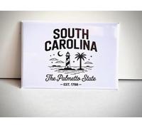 USA South Carolina, South Carolina Souvenir Fridge Magnet, South Carolina Fridge Magnet, South Karolina Travel Keepsake, The Palmetto State est.1788