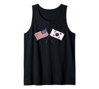 USA South Korea Crossed Flags American South Korean Jersey Tank Top