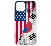 USA & South Korea Flags - US America, South Korean Case for iPhone 15 Plus