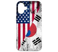 USA & South Korea Flags - US America, South Korean Case for iPhone 16 Plus