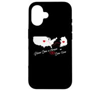 USA & South Korea love for 2 countries hearts connection Case for iPhone 16