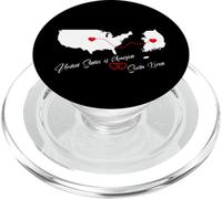 USA & South Korea love for 2 countries hearts connection PopSockets PopGrip for MagSafe