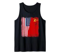 USA Soviet Union Flag American CCCP Heritage Tank Top