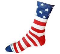 USA Spirit: Vintage American Flag Stars & Stripes Ribbed Mens Socks One Pair Multicoloured 6-9 UK