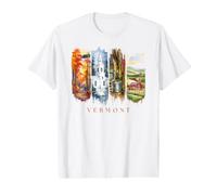 USA State Autumn Forests Vacation Vermont Value Graphic T-Shirt
