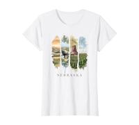USA State Buffalo Windmills Vacation Nebraska T-Shirt
