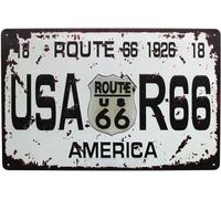 USA State California 66 Retro Metal Tin Sign, Vintage Plaque License Plate Garage Home Wall Decor 8x6 Inch