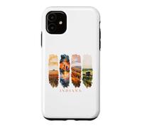 USA State Cornfields City Skyline Vacation Indiana Case for iPhone 11