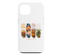 USA State Cornfields City Skyline Vacation Indiana Case for iPhone 13