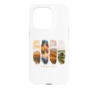 USA State Cornfields City Skyline Vacation Indiana Case for iPhone 15 Pro