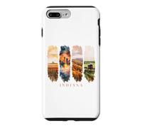 USA State Cornfields City Skyline Vacation Indiana Case for iPhone 7 Plus/8 Plus