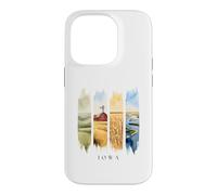 USA State Farmlands and River Vacation Iowa Case for iPhone 14 Pro