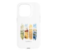 USA State Farmlands and River Vacation Iowa Case for iPhone 15 Pro