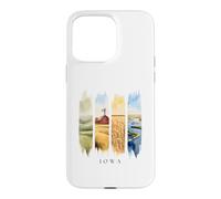 USA State Farmlands and River Vacation Iowa Case for iPhone 15 Pro Max