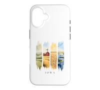USA State Farmlands and River Vacation Iowa Case for iPhone 16