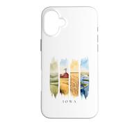 USA State Farmlands and River Vacation Iowa Case for iPhone 16 Plus
