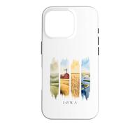 USA State Farmlands and River Vacation Iowa Case for iPhone 16 Pro