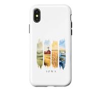USA State Farmlands and River Vacation Iowa Case for iPhone X/XS