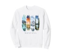 USA State Glaciers Mountain Lakes Vacation Montana Sweatshirt
