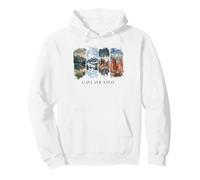 USA State Lakes, Mountains and Red Rocks Vacation Colorado Pullover Hoodie