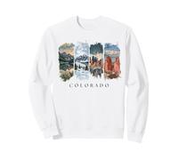 USA State Lakes, Mountains and Red Rocks Vacation Colorado Sweatshirt