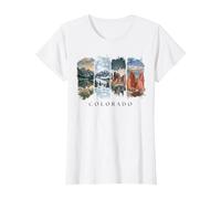 USA State Lakes, Mountains and Red Rocks Vacation Colorado T-Shirt