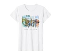 USA State Lakes, Pine Forests Vacation Minnesota T-Shirt