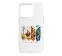 USA State Lighthouse and Historic Streets Vacation Delaware Case for iPhone 15 Pro Max