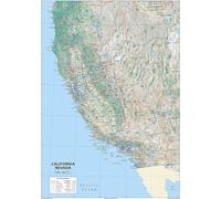 USA State Maps - California and Nevada Physical Map - Size 84.1 x 59.9 cm