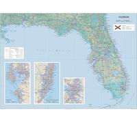 USA State Maps - Florida State Physical Map - Size A2-59.4 x 42 cm
