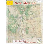 USA State Maps - New Mexico Physical State Map - Size 42 x 48 cm