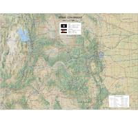 USA State Maps - Utah and Colorado Physical Map - Size A1-84.1 x 59.4 cm
