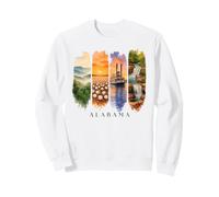 USA State Mountains and Riverboat Vacation Alabama Sweatshirt